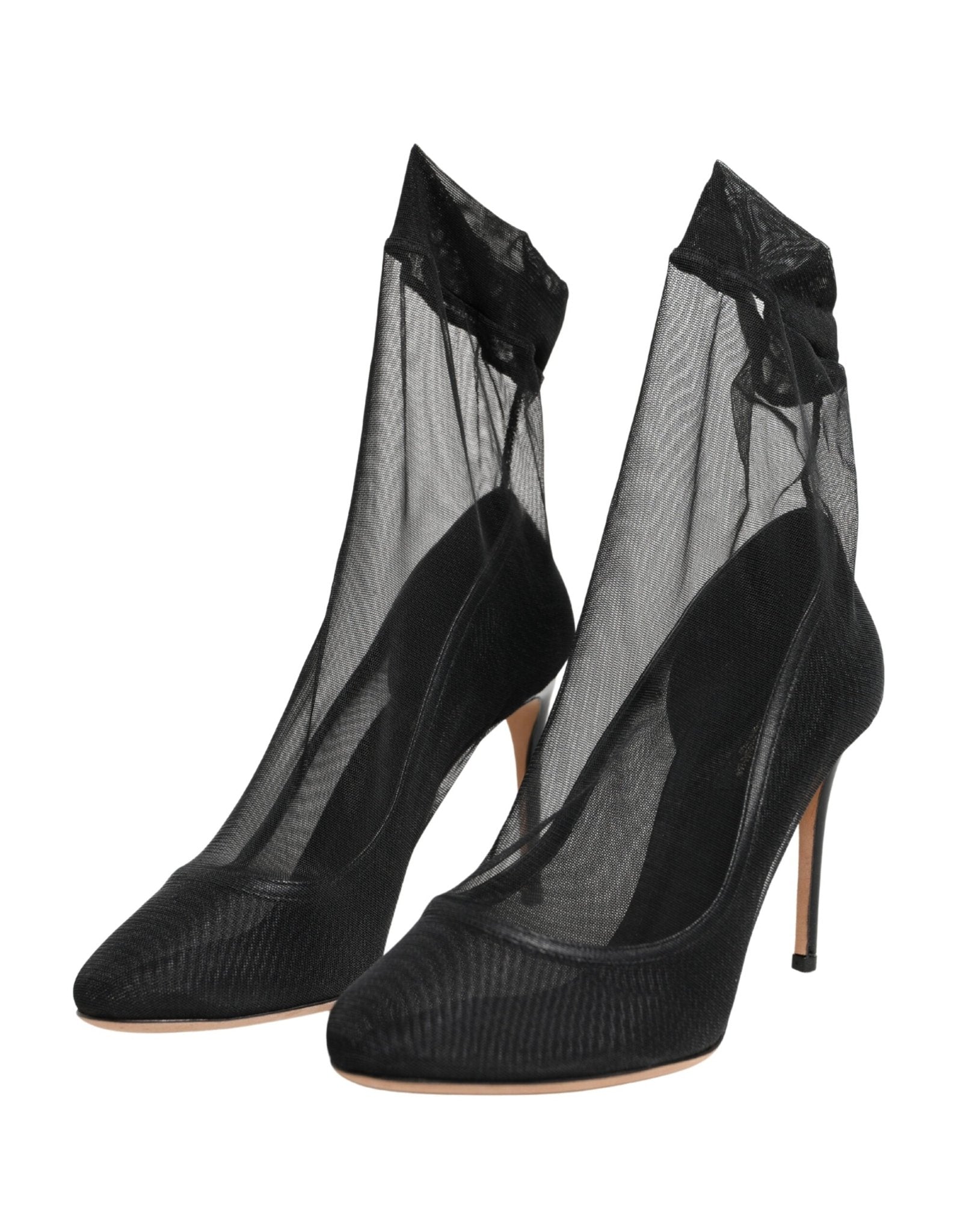 Dolce & Gabbana Black Nylon Stretch Mesh Sock Boots Shoes - RIMODA
