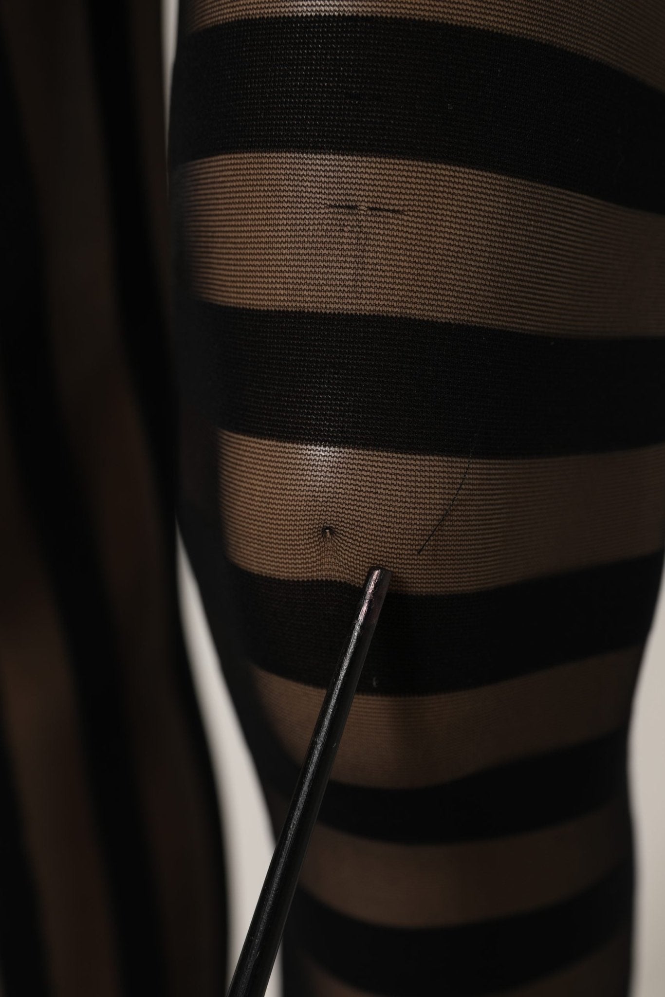 Dolce & Gabbana Black Nylon Stripes Tights Stockings Pantyhose Socks - RIMODA