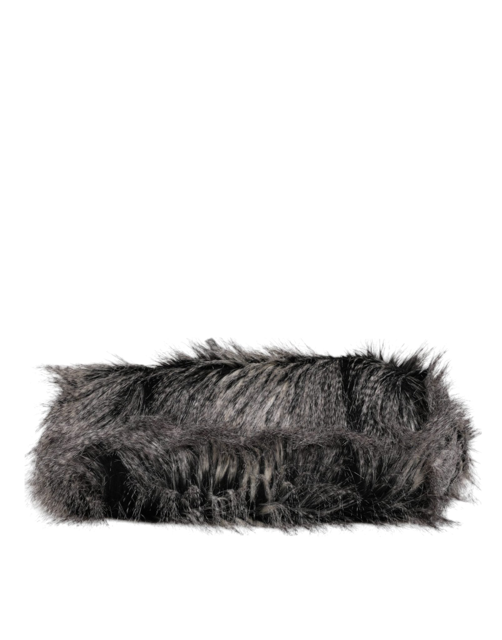 Dolce & Gabbana Black Oversize Faux Fur Shopping Tote Bag - RIMODA