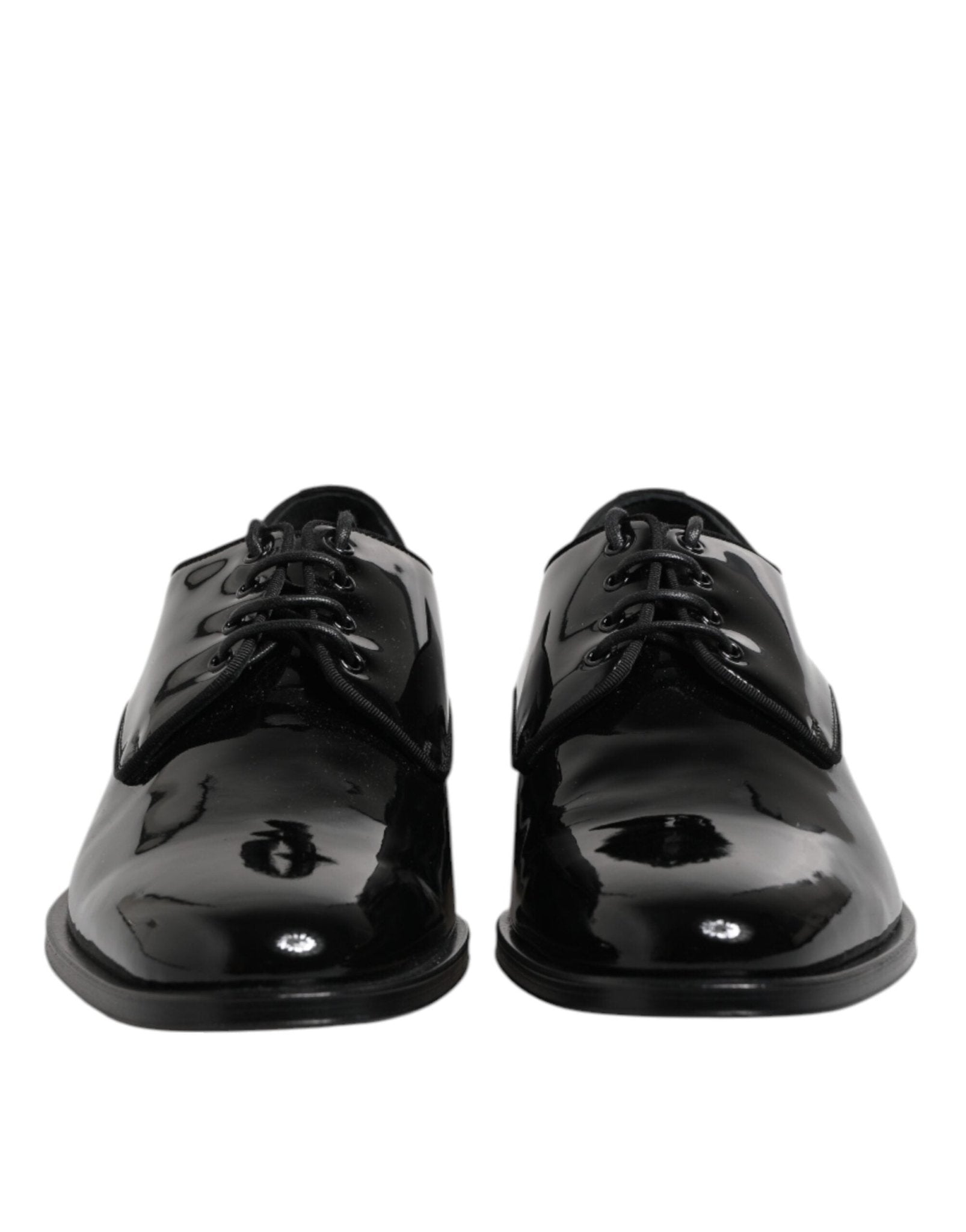 Dolce & Gabbana Black Patent Leather Derby Formal Dress Shoes - RIMODA