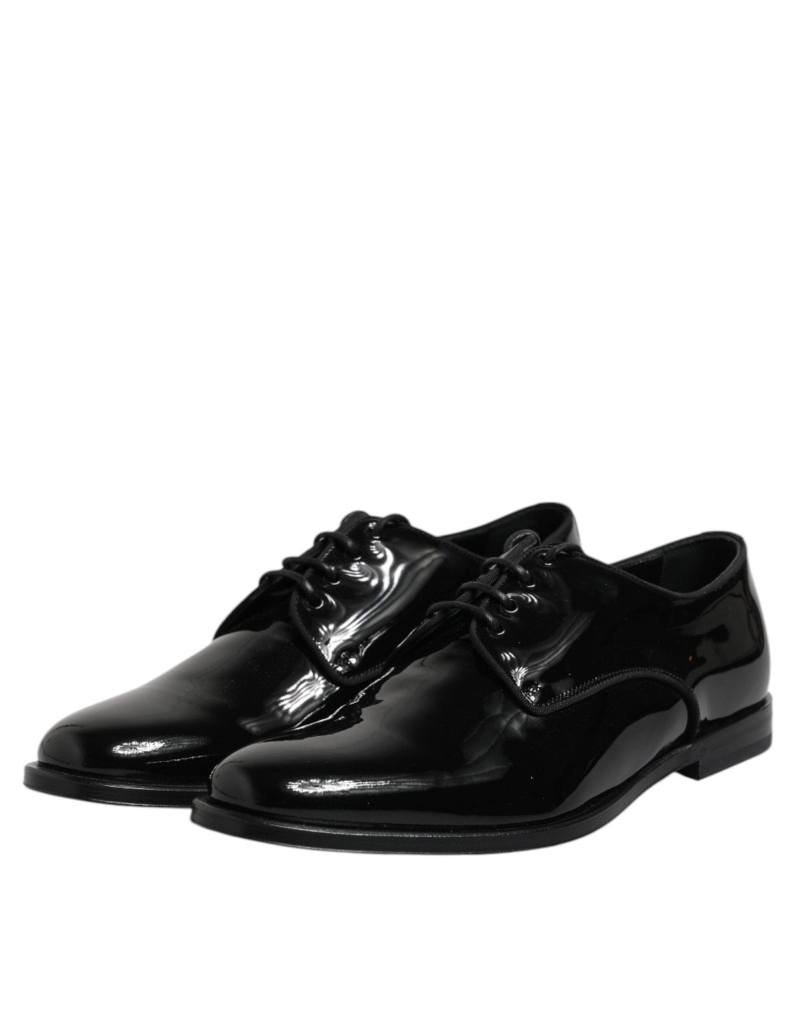 Dolce & Gabbana Black Patent Leather Derby Formal Dress Shoes - RIMODA
