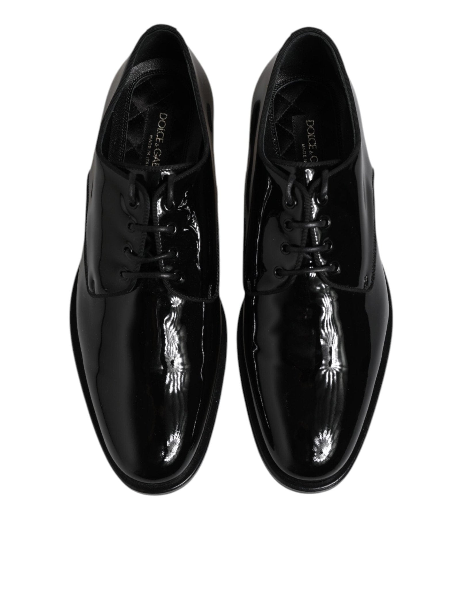 Dolce & Gabbana Black Patent Leather Derby Formal Dress Shoes - RIMODA
