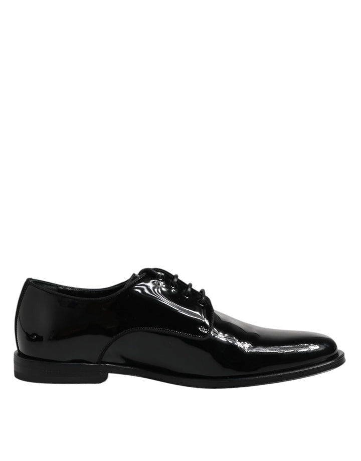 Dolce & Gabbana Black Patent Leather Derby Formal Dress Shoes - RIMODA