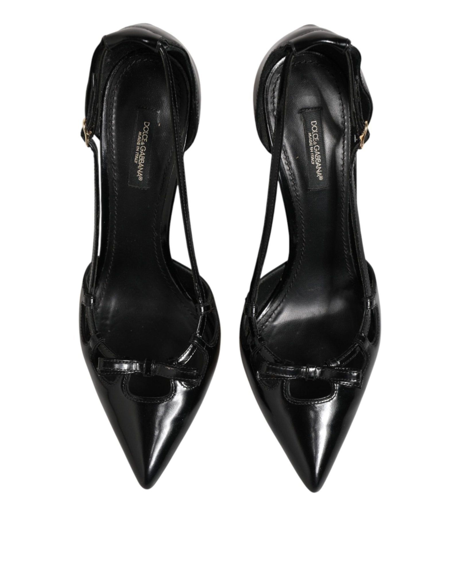 Dolce & Gabbana Black Patent Leather High Heels Pumps Shoes - RIMODA