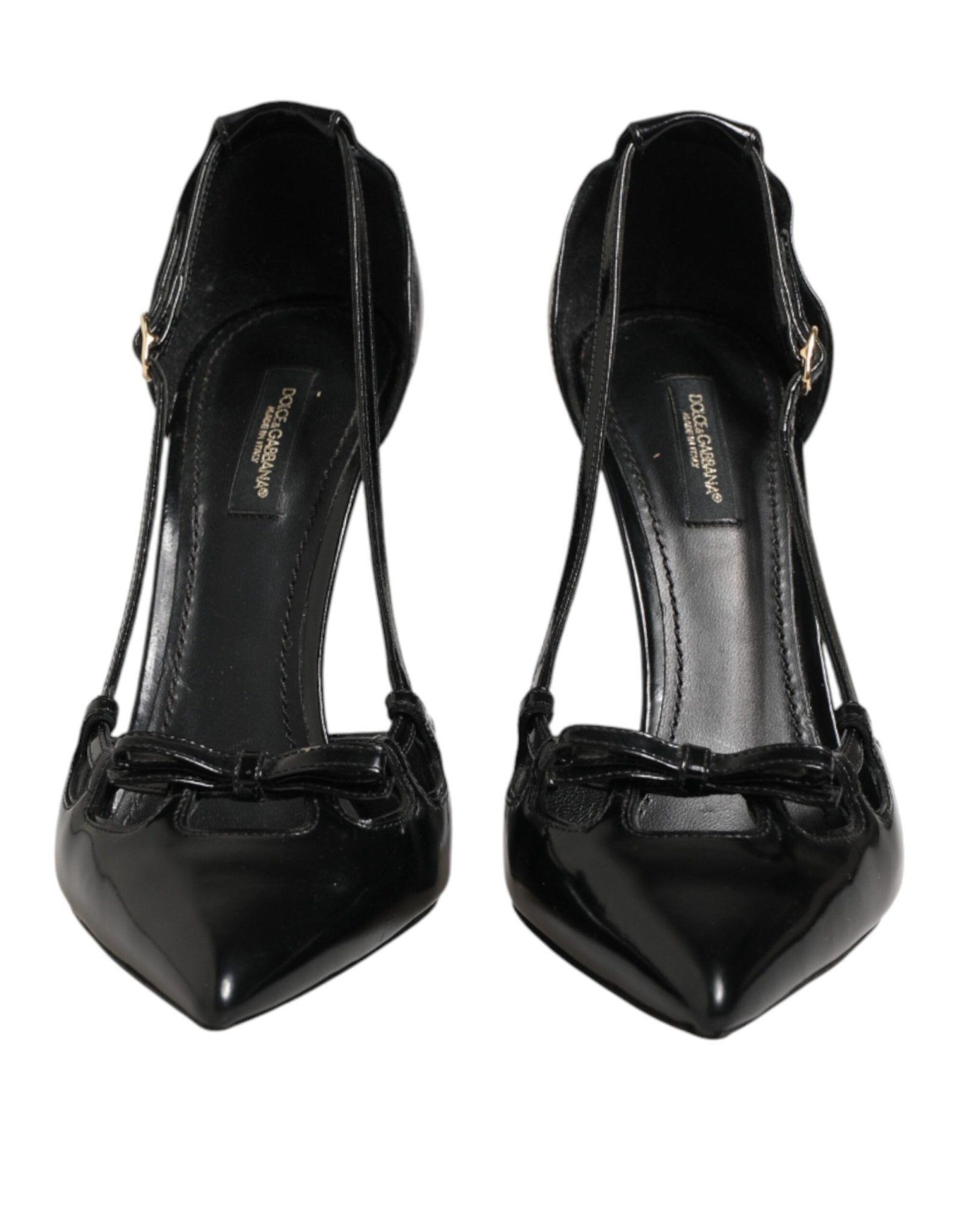 Dolce & Gabbana Black Patent Leather High Heels Pumps Shoes - RIMODA