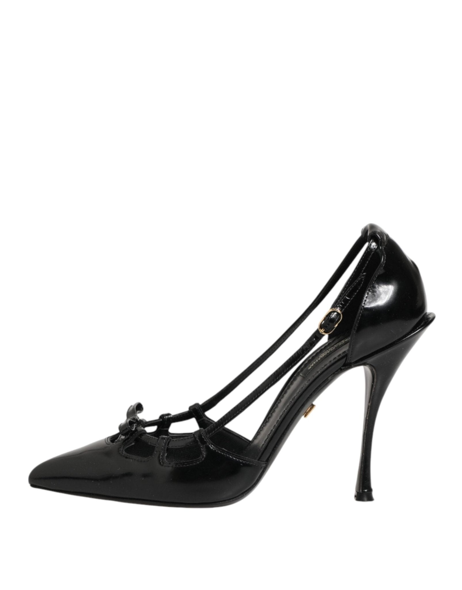 Dolce & Gabbana Black Patent Leather High Heels Pumps Shoes - RIMODA