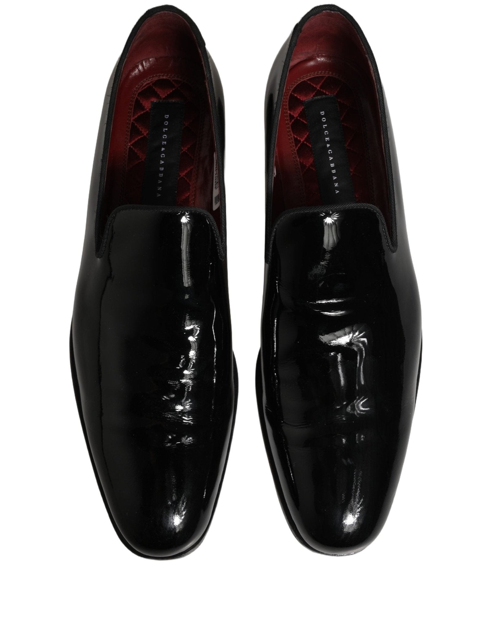 Dolce & Gabbana Black Patent Leather Men Dress Loafers Shoes - RIMODA