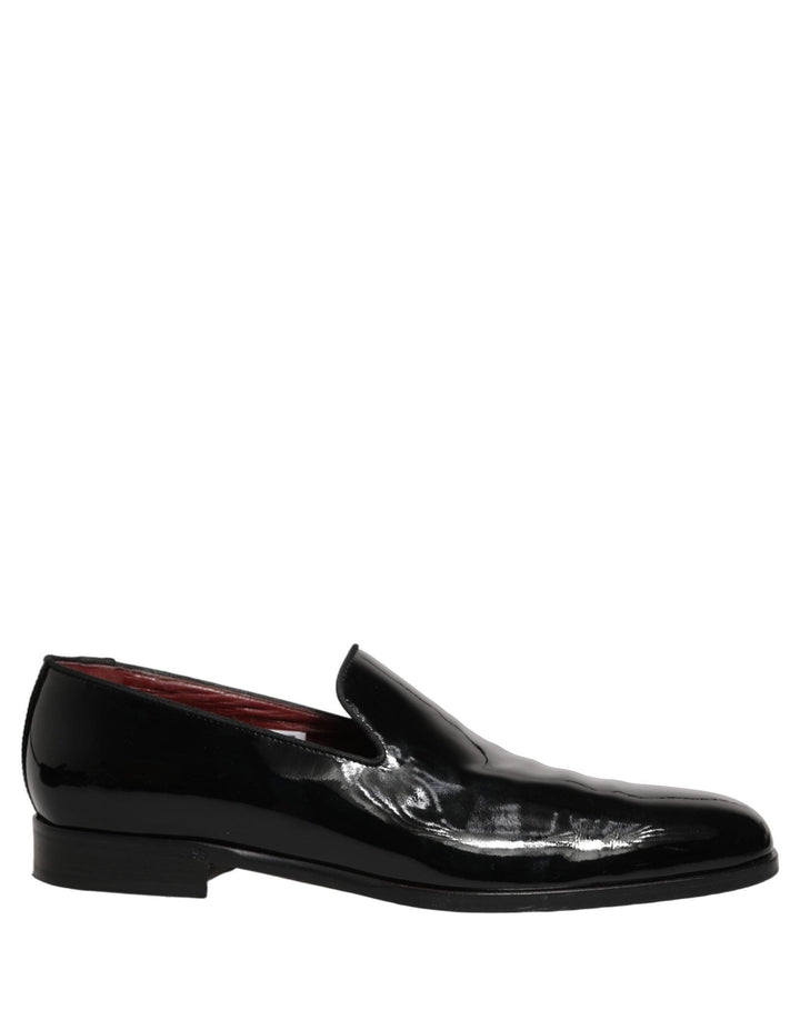 Dolce & Gabbana Black Patent Leather Men Dress Loafers Shoes - RIMODA