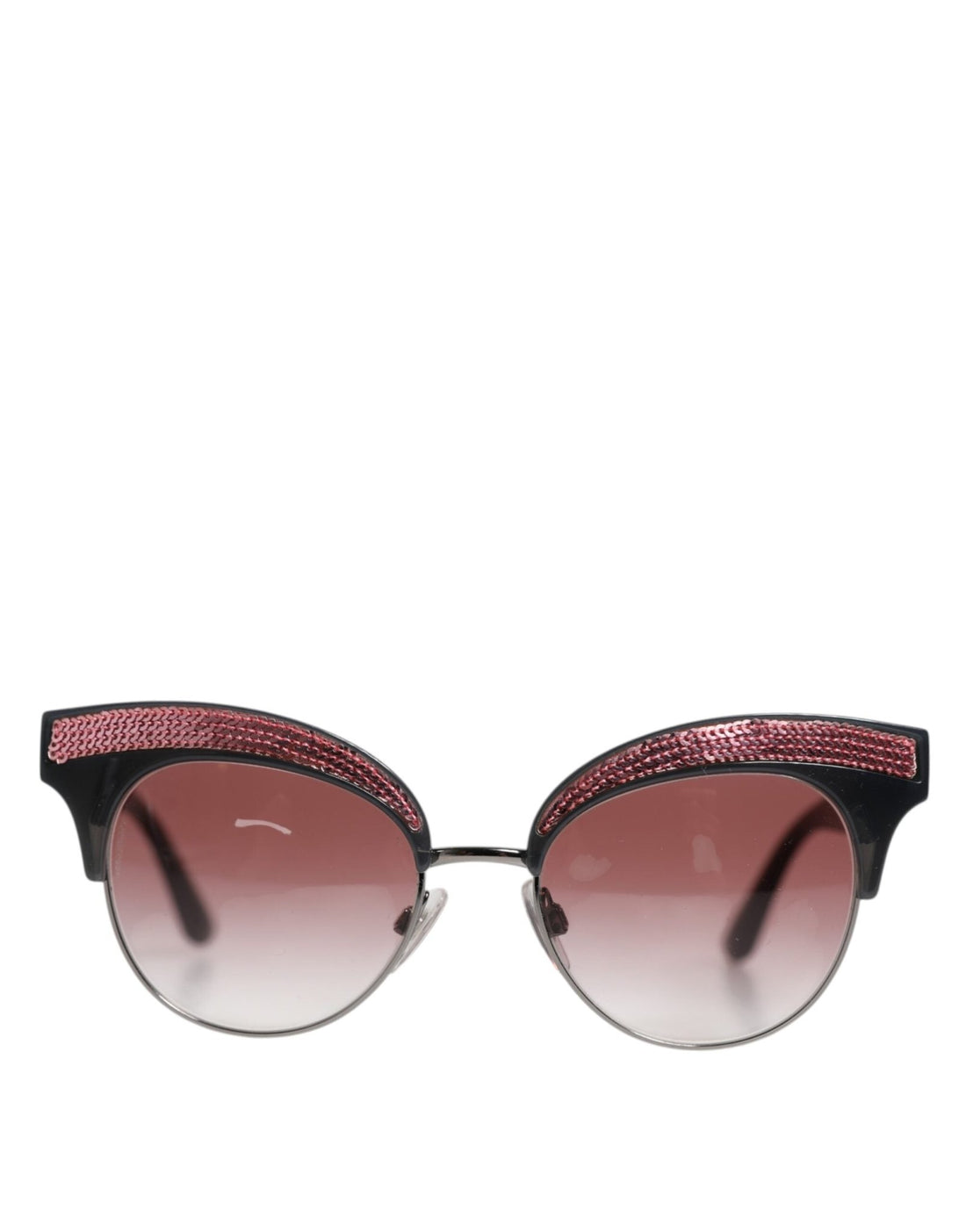Dolce & Gabbana Black Pink Mirrored Cat Eye DG6109 Sequined Sunglasses - RIMODA