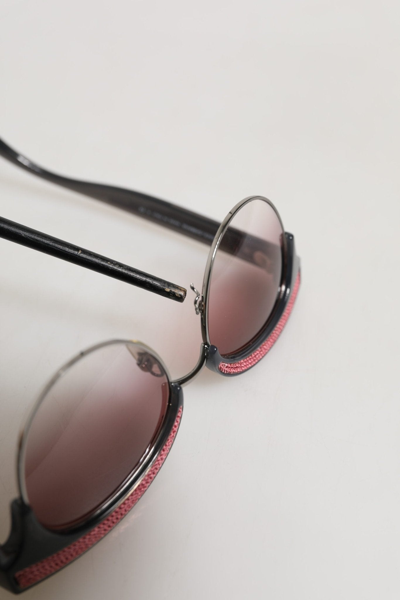 Dolce & Gabbana Black Pink Mirrored Cat Eye Sequined Sunglasses - RIMODA