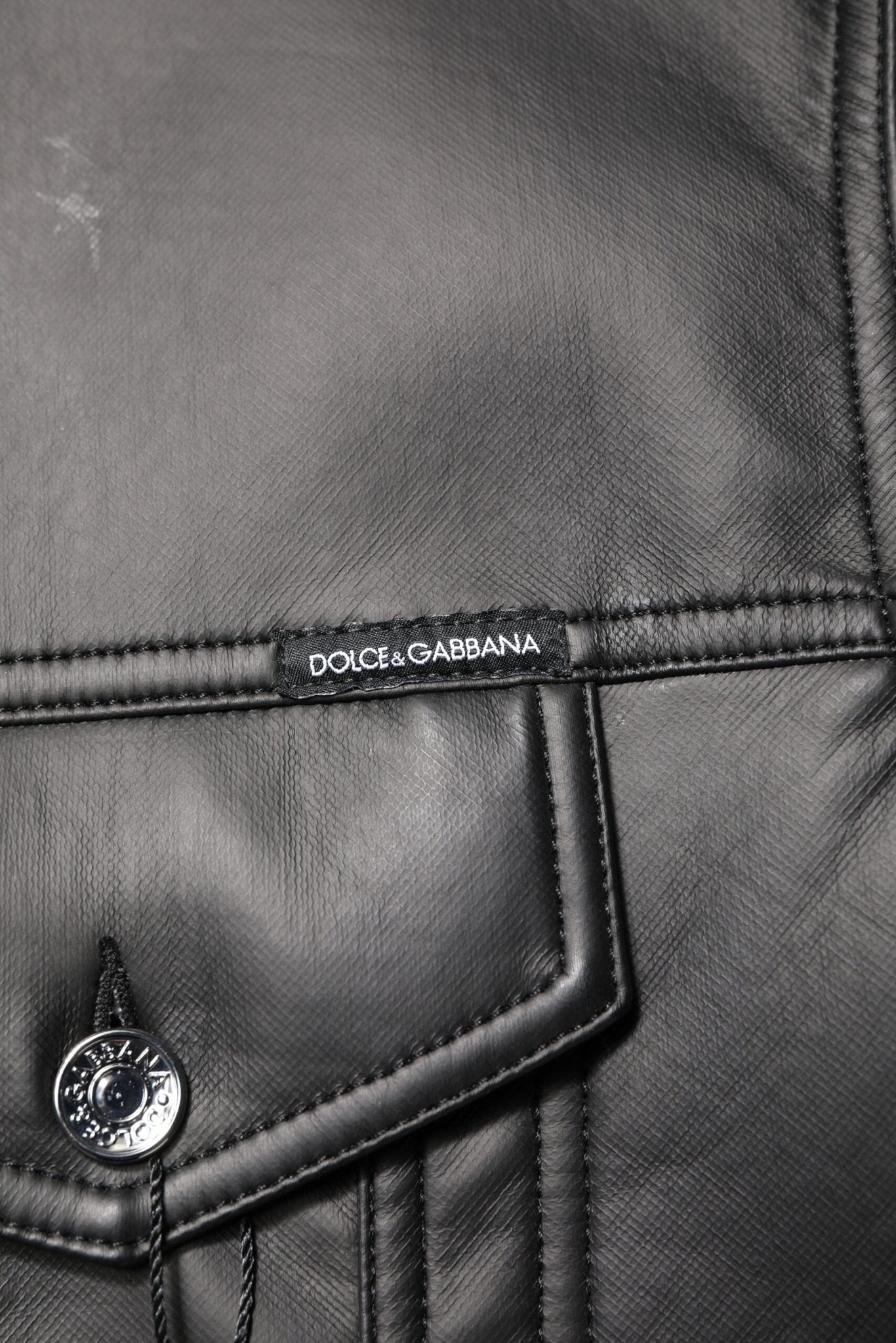 Dolce & Gabbana Black Polyester Button Down Biker Jacket - RIMODA