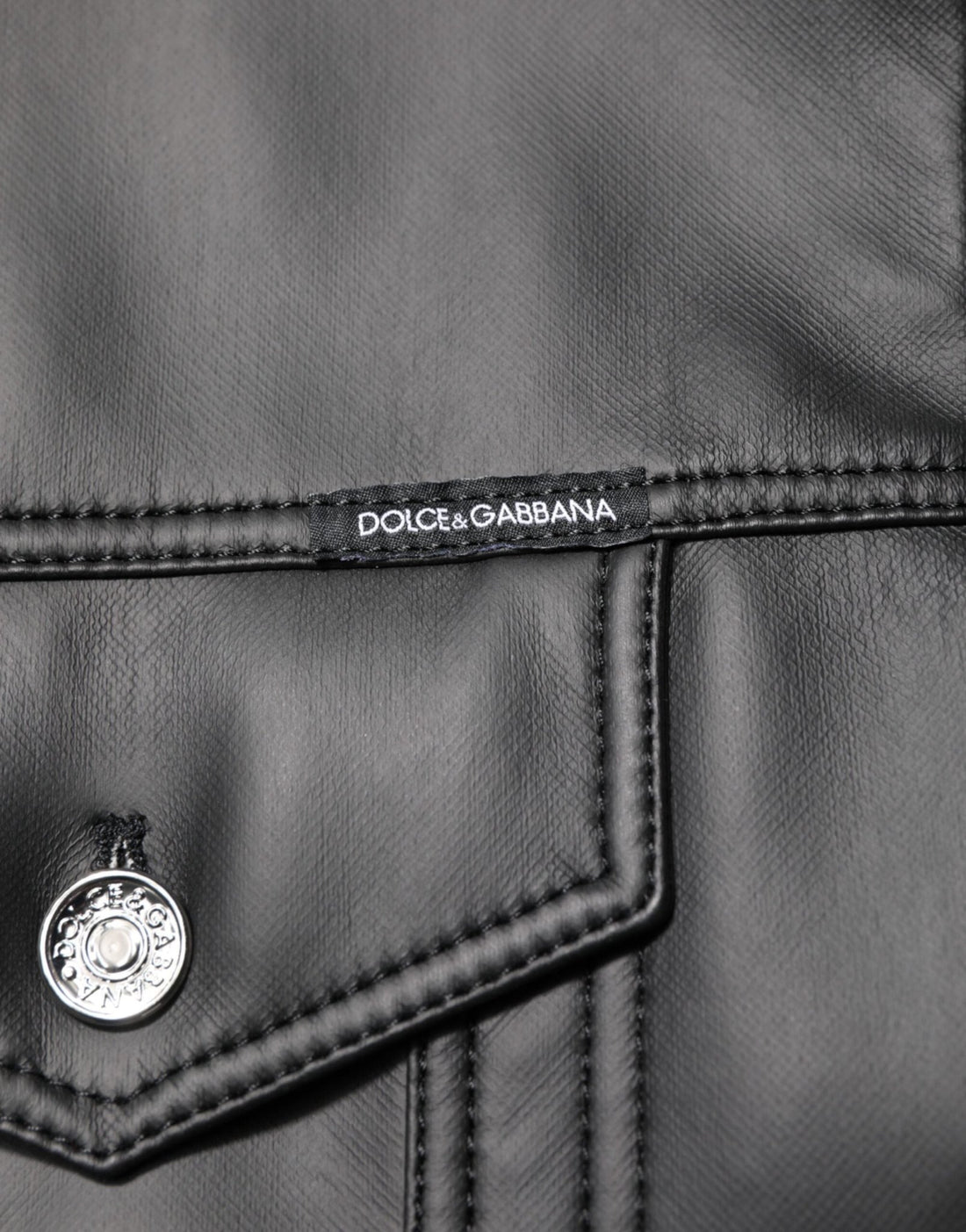 Dolce & Gabbana Black Polyester Button Down Biker Jacket - RIMODA