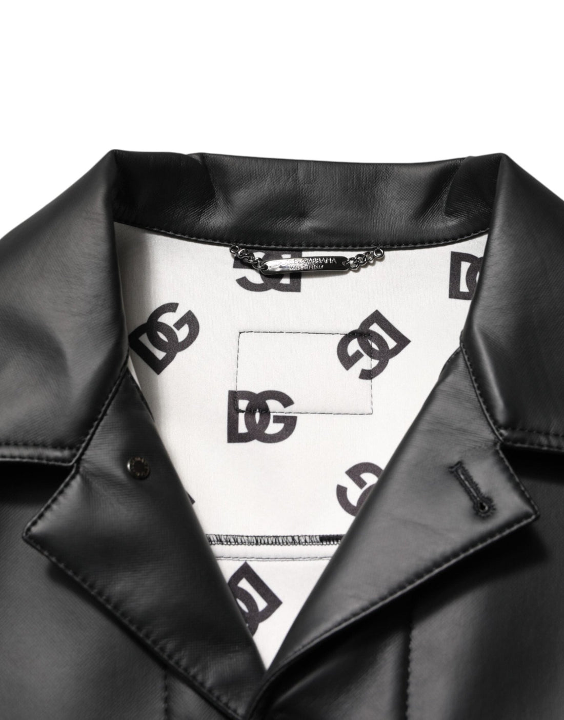 Dolce & Gabbana Black Polyester Button Down Biker Jacket - RIMODA