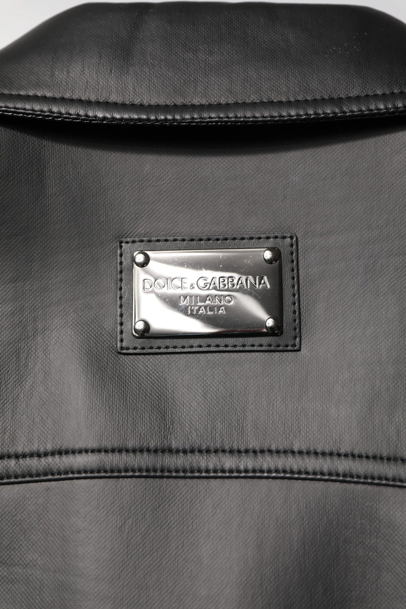 Dolce & Gabbana Black Polyester Button Down Biker Jacket - RIMODA