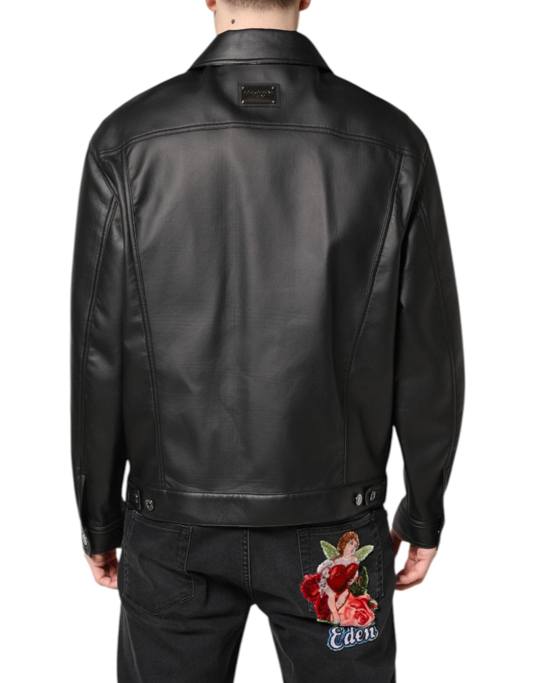 Dolce & Gabbana Black Polyester Button Down Biker Jacket - RIMODA