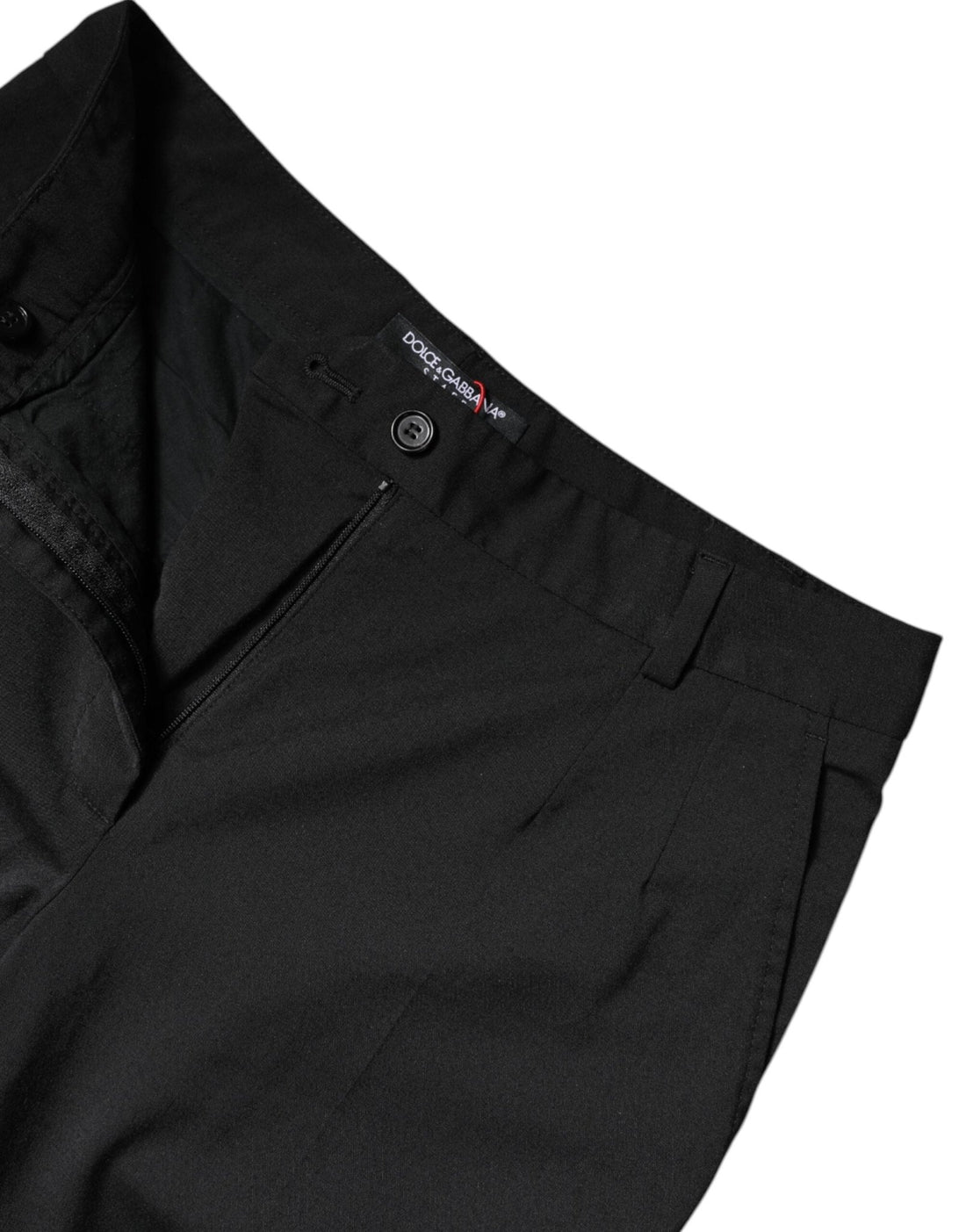 Dolce & Gabbana Black Polyester High Waist Slim Pants - RIMODA