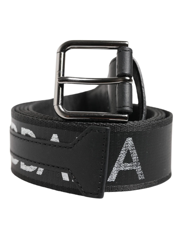 Dolce & Gabbana Black Polyester Leather Metal Buckle Belt - RIMODA