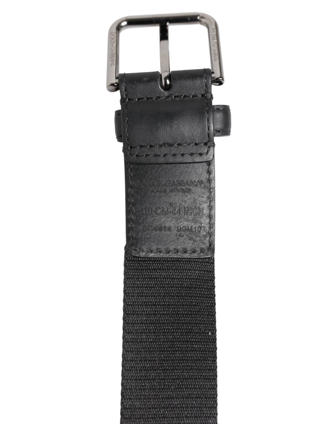 Dolce & Gabbana Black Polyester Leather Metal Buckle Belt - RIMODA