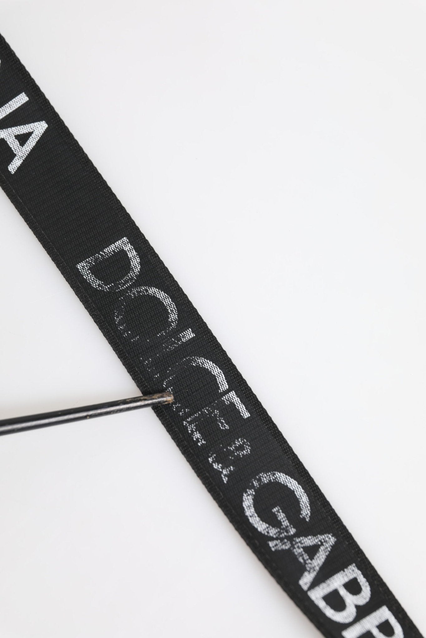 Dolce & Gabbana Black Polyester Leather Metal Buckle Belt - RIMODA