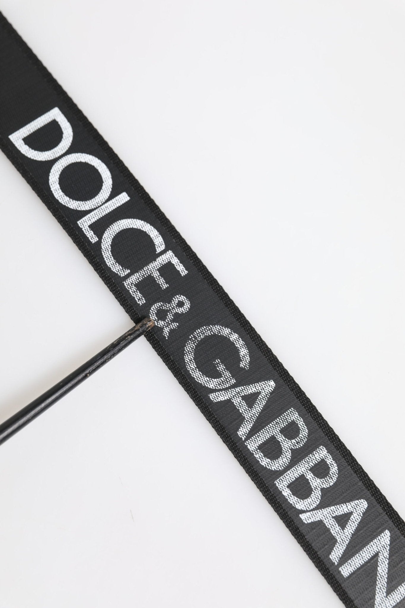 Dolce & Gabbana Black Polyester Leather Metal Buckle Belt - RIMODA