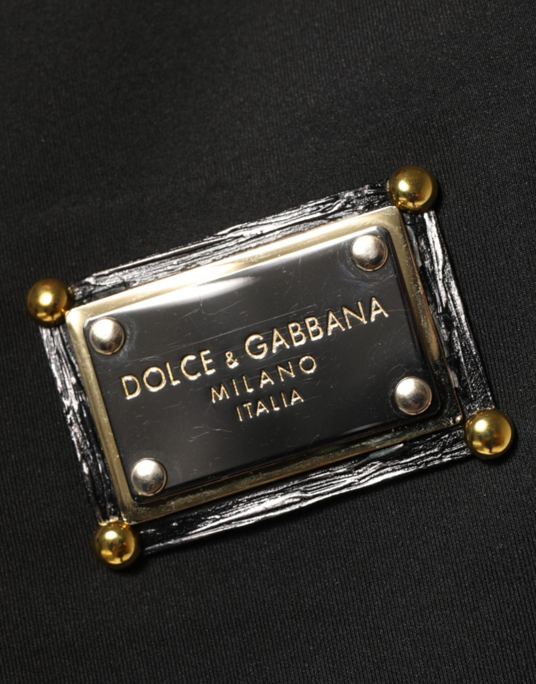 Dolce & Gabbana Black Polyester Logo Plaque Bomber Jacket - RIMODA