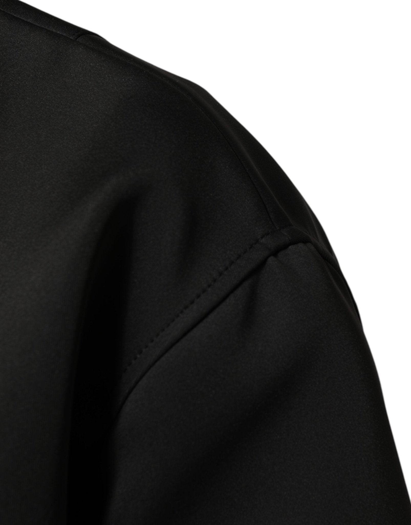 Dolce & Gabbana Black Polyester Logo Plaque Bomber Jacket - RIMODA