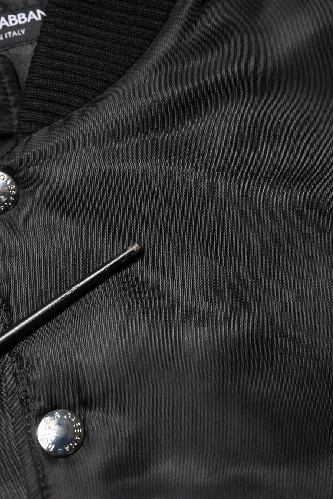 Dolce & Gabbana Black Polyester Logo Plaque Bomber Jacket - RIMODA