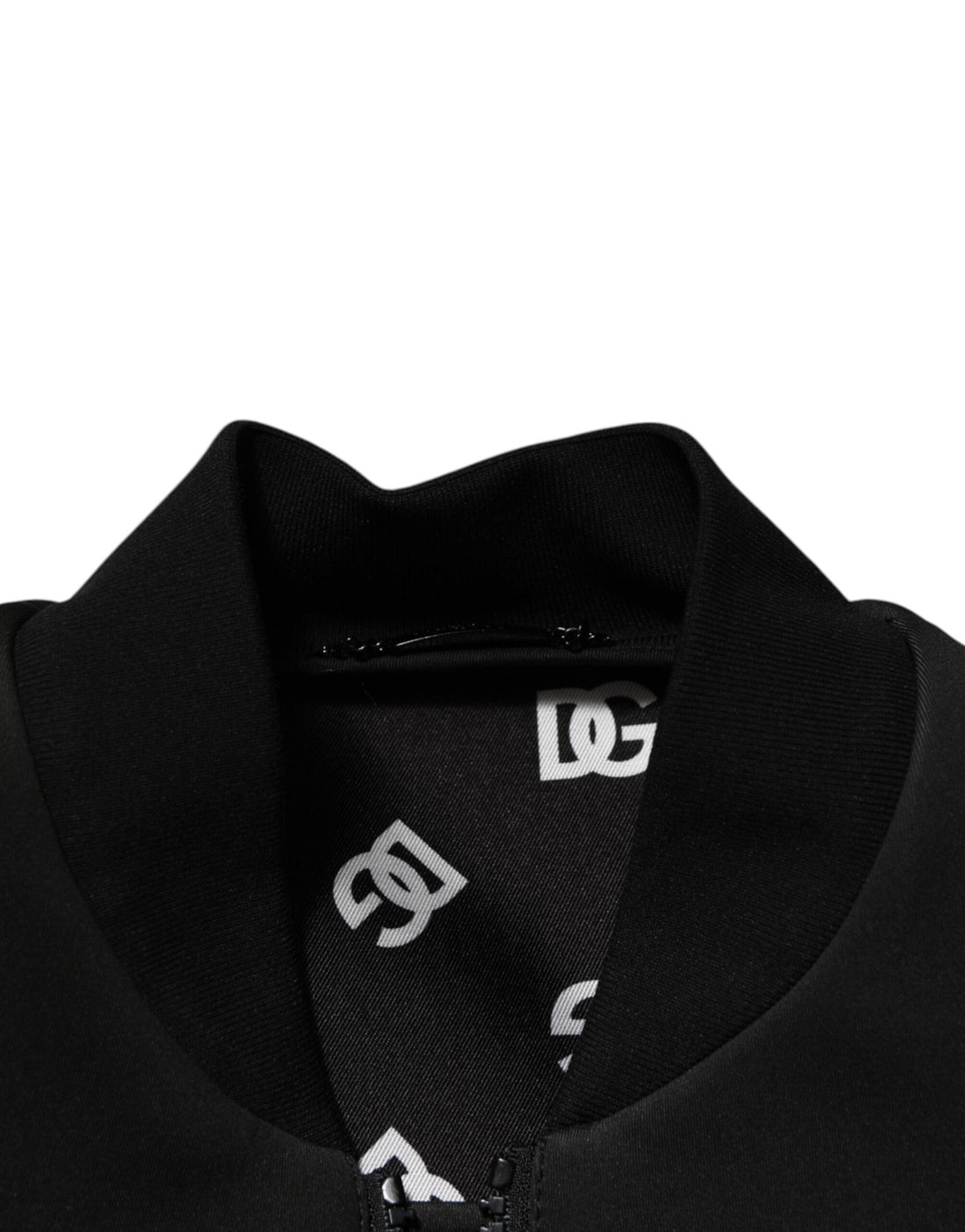 Dolce & Gabbana Black Polyester Logo Plaque Bomber Jacket - RIMODA