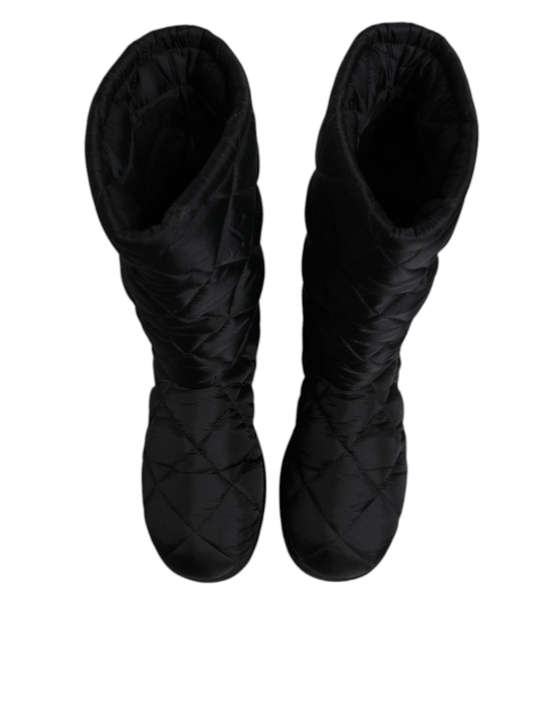 Dolce & Gabbana Black Polyester Padded Mid Calf Boots Winter Shoes - RIMODA