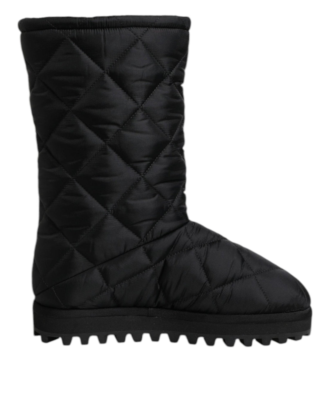 Dolce & Gabbana Black Polyester Padded Mid Calf Boots Winter Shoes - RIMODA