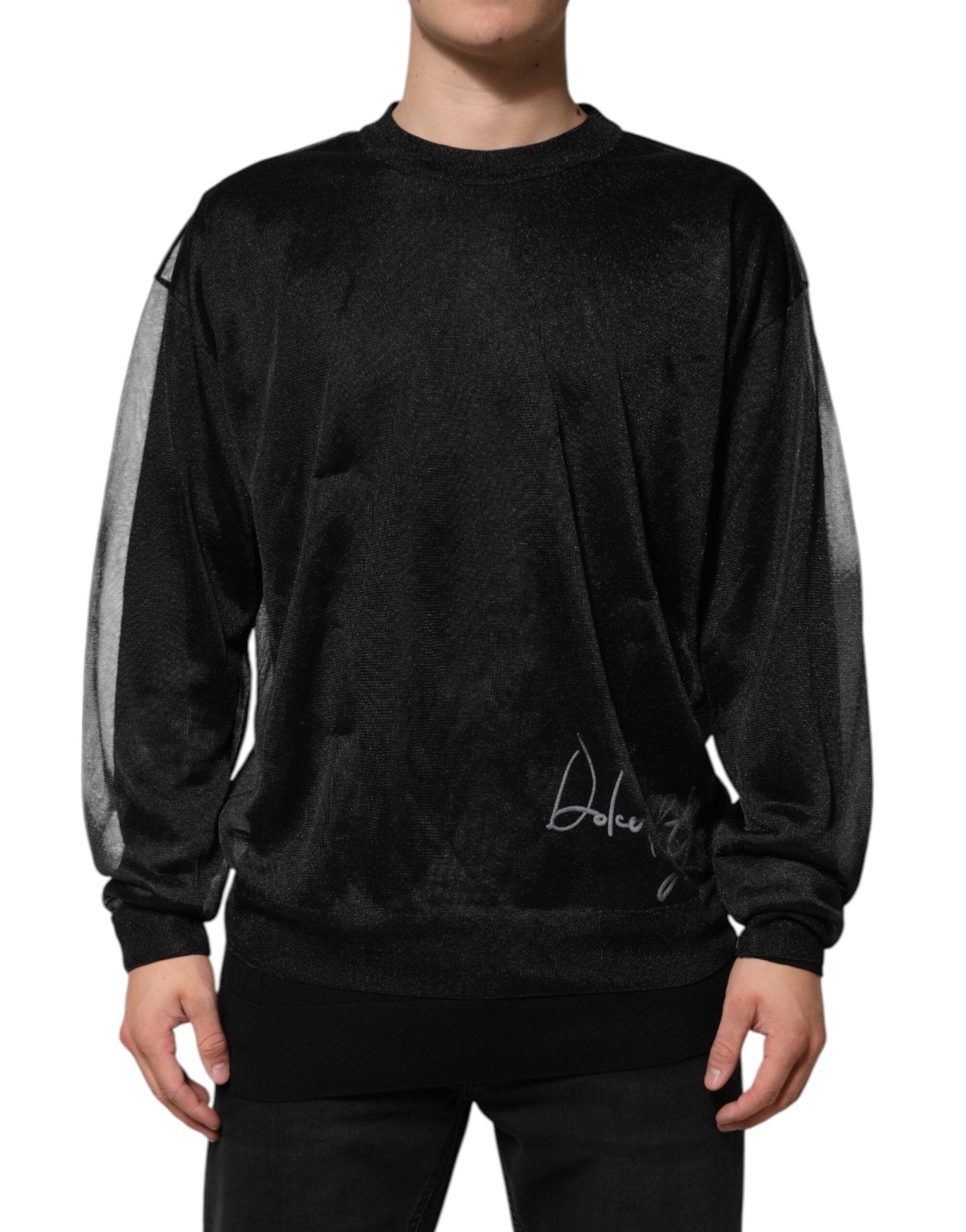 Dolce & Gabbana Black Polyester Pullover Sweatshirt Sweater - RIMODA