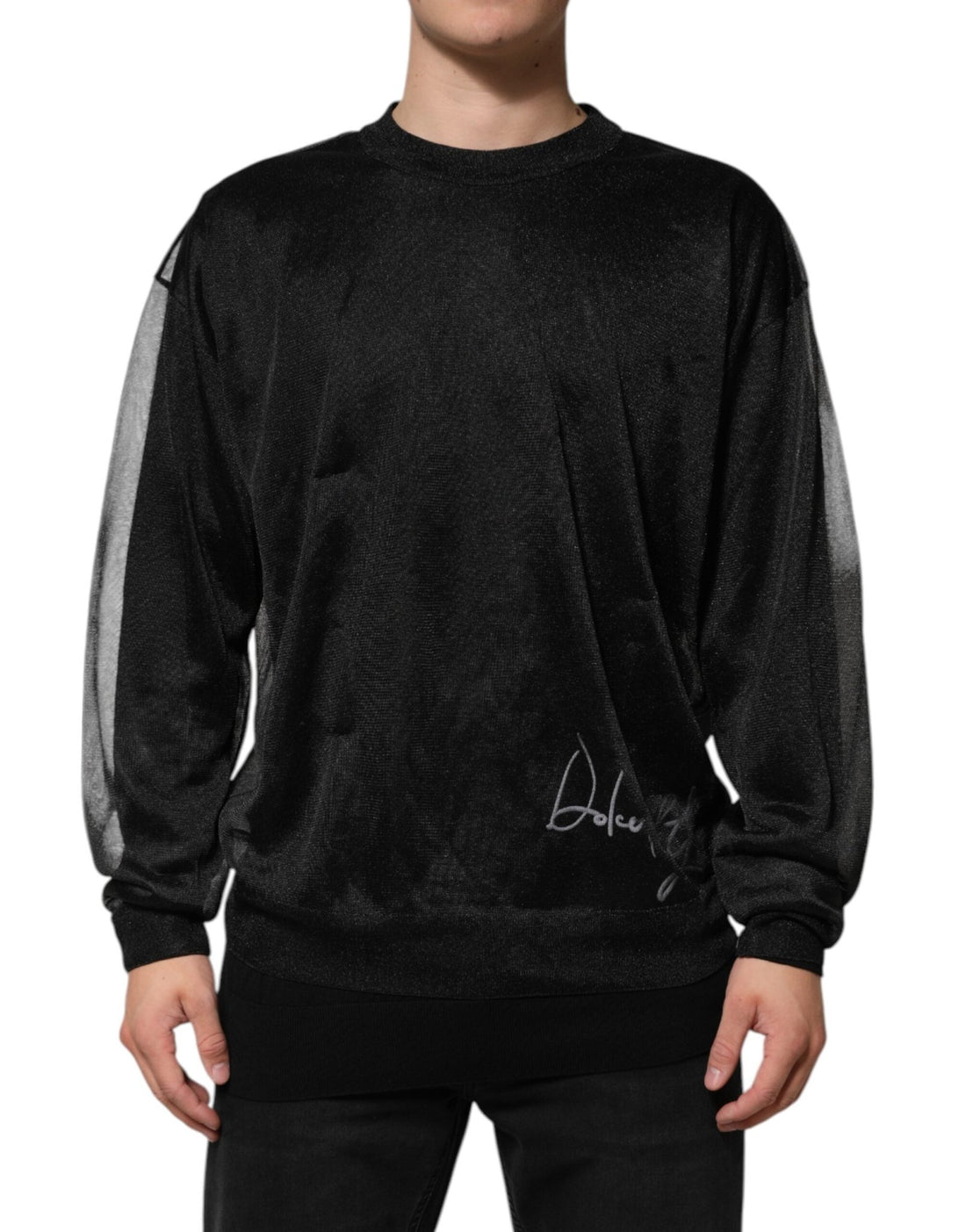 Dolce & Gabbana Black Polyester Pullover Sweatshirt Sweater - RIMODA
