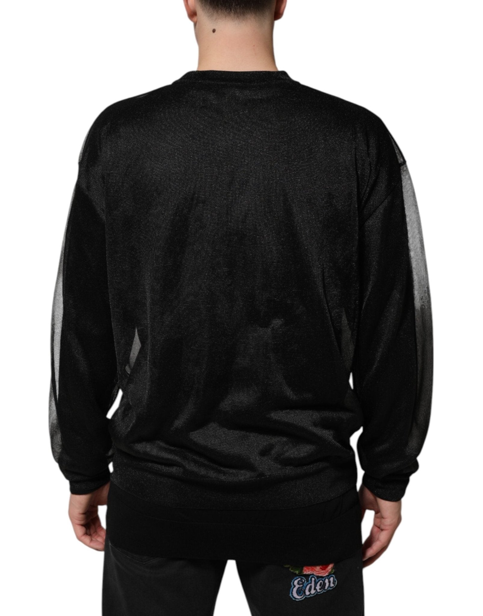 Dolce & Gabbana Black Polyester Pullover Sweatshirt Sweater - RIMODA