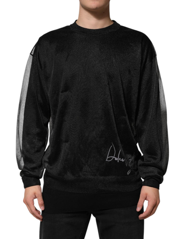 Dolce & Gabbana Black Polyester Pullover Sweatshirt Sweater - RIMODA