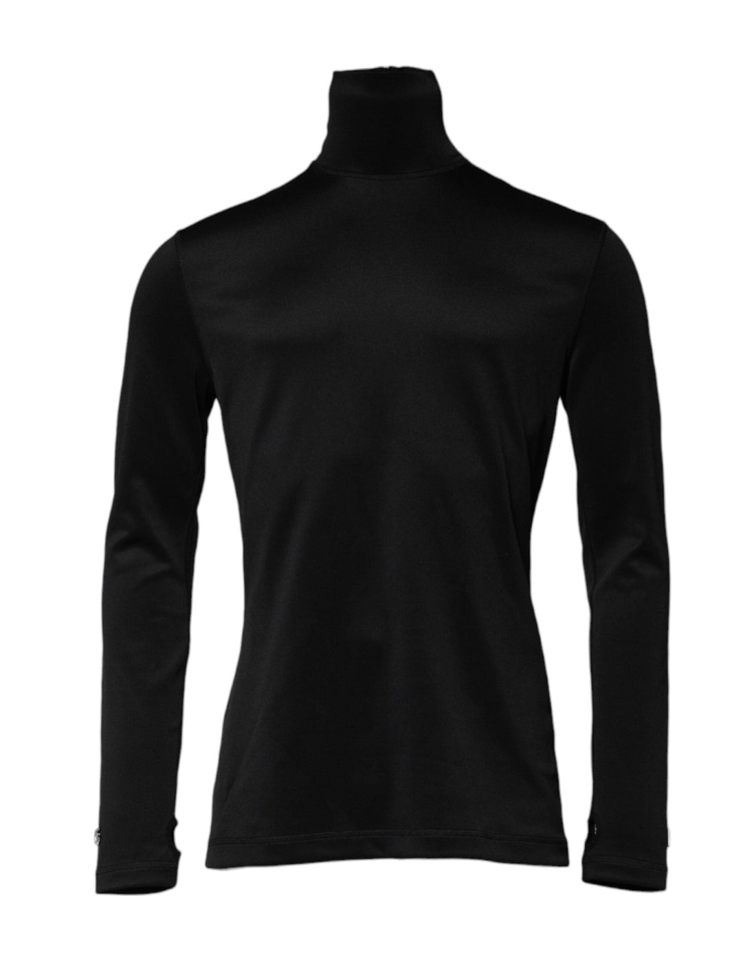 Dolce & Gabbana Black Polyester Turtleneck Pullover Sweater - RIMODA