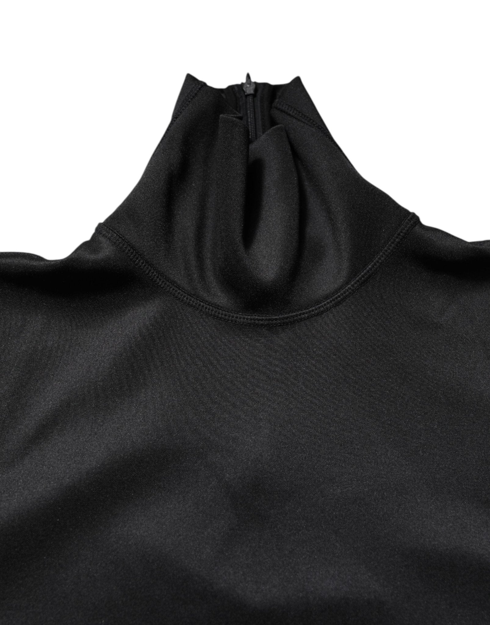 Dolce & Gabbana Black Polyester Turtleneck Pullover Sweater - RIMODA