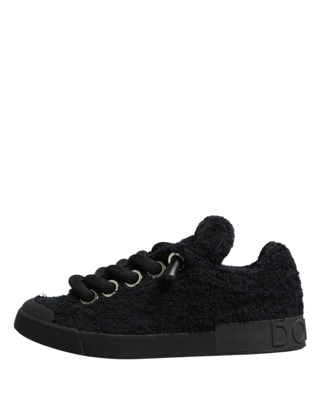 Dolce & Gabbana Black Portofino Lace-Up Sneakers Shoes - RIMODA