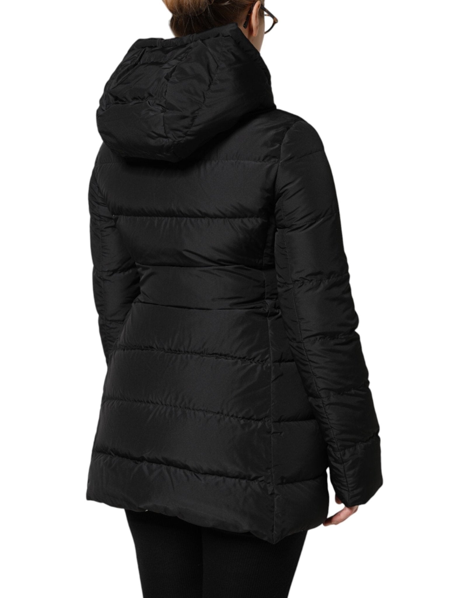 Dolce & Gabbana Black Puffer Hooded Zip Reversible Jacket - RIMODA