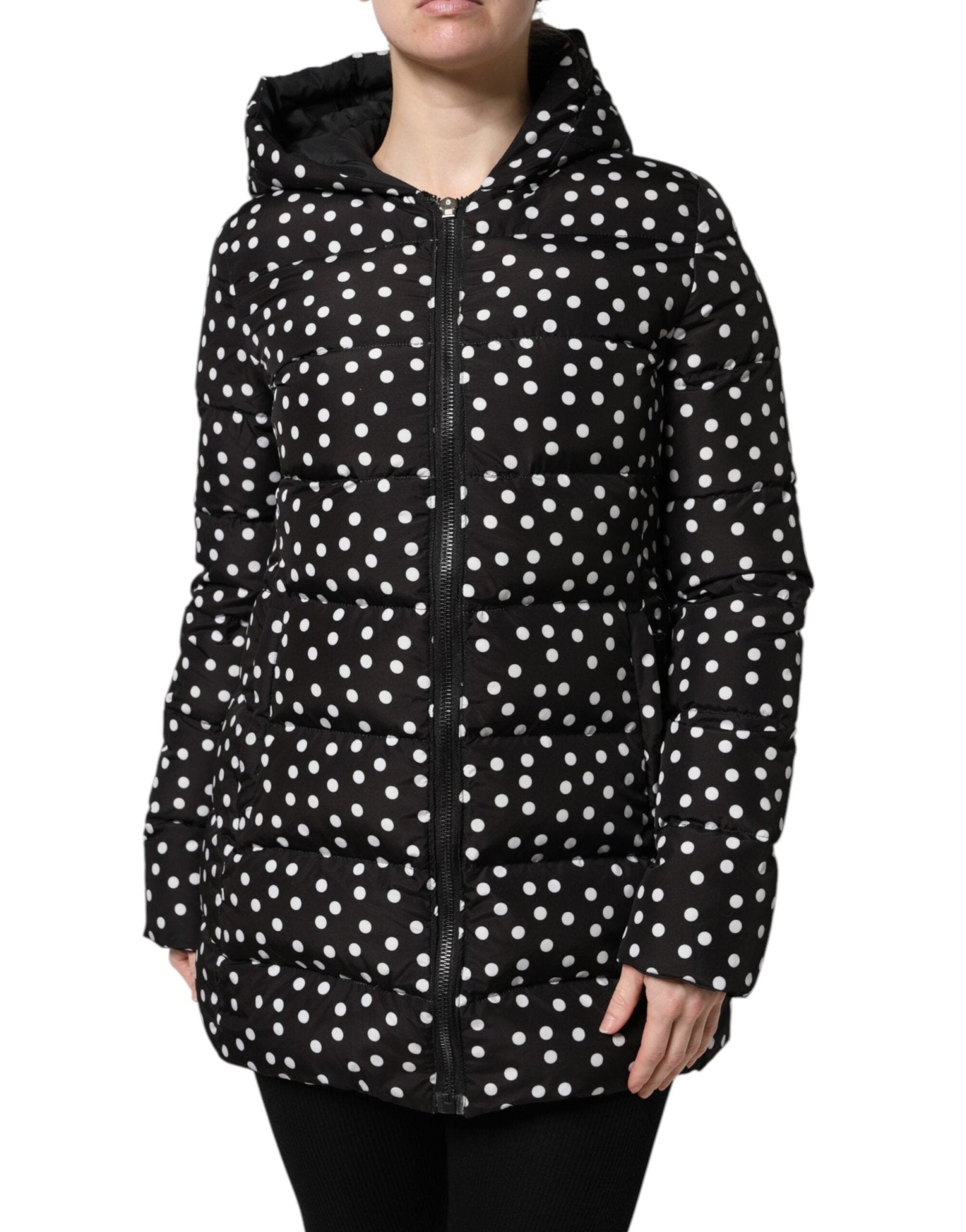 Dolce & Gabbana Black Puffer Hooded Zip Reversible Jacket - RIMODA