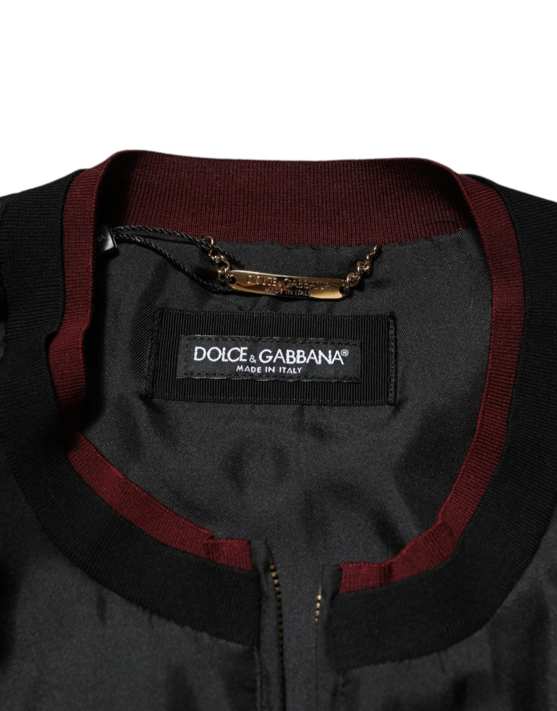 Dolce & Gabbana Black Red Floral Silk Bomber Blouson Jacket - RIMODA
