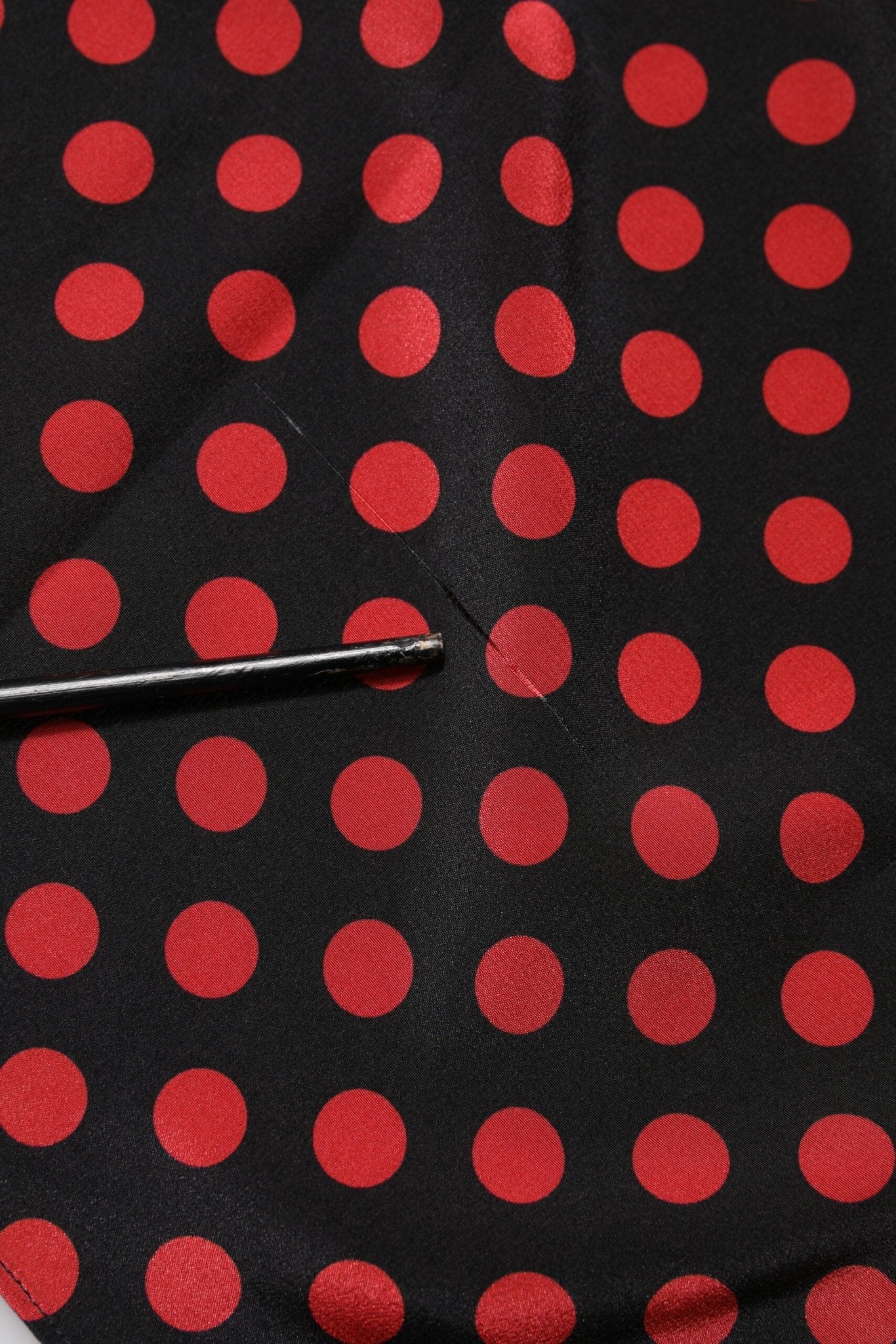 Dolce & Gabbana Black Red Polka Dot Silk Long Sleeves Top - RIMODA