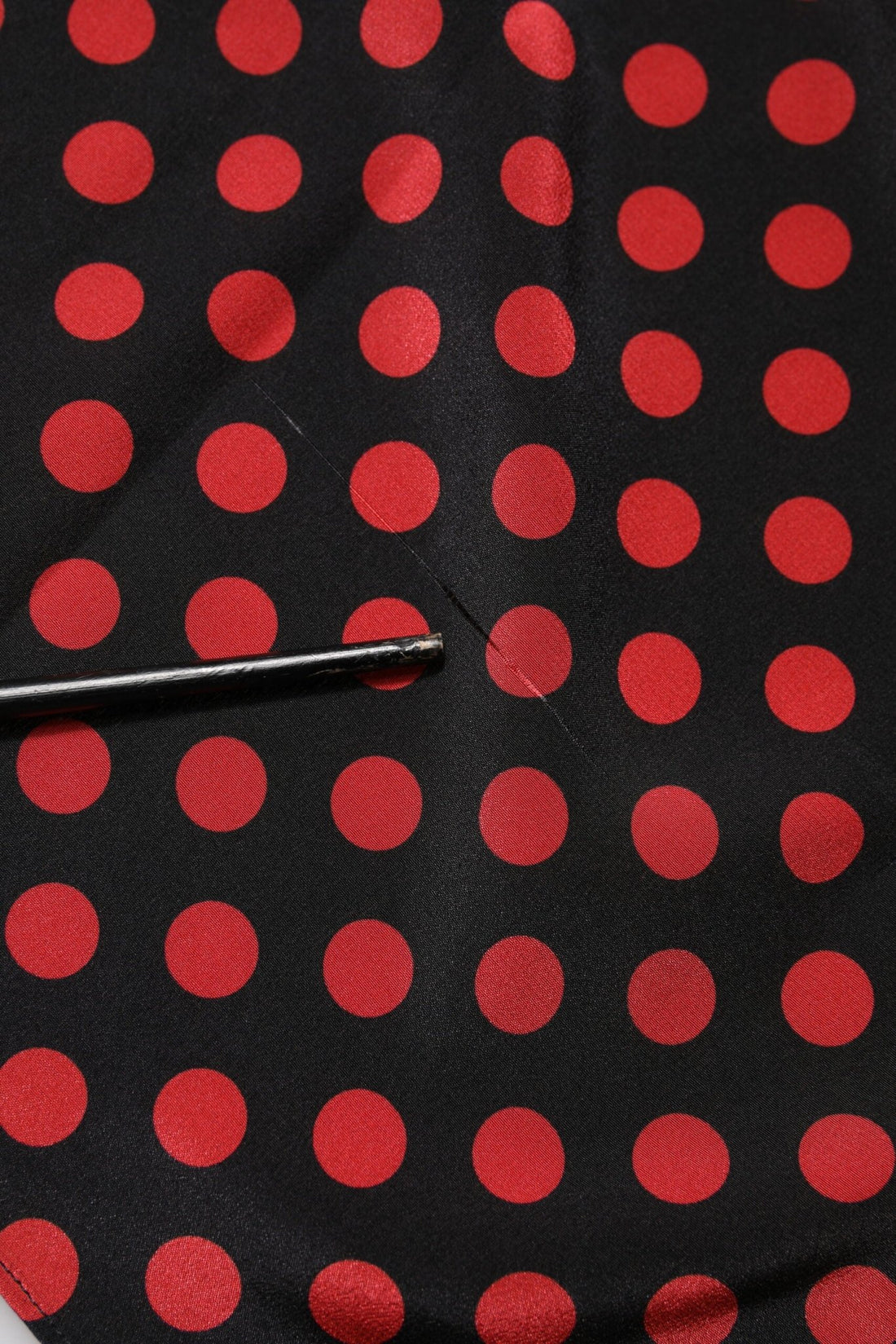 Dolce & Gabbana Black Red Polka Dot Silk Long Sleeves Top - RIMODA