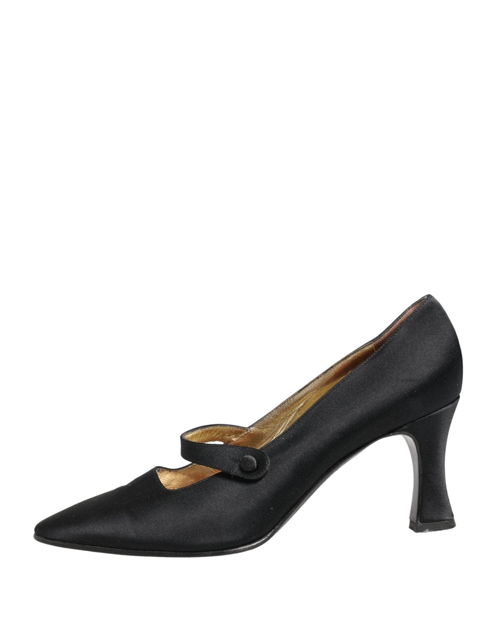 Dolce & Gabbana Black Satin Mary Jane Pumps Shoes - RIMODA