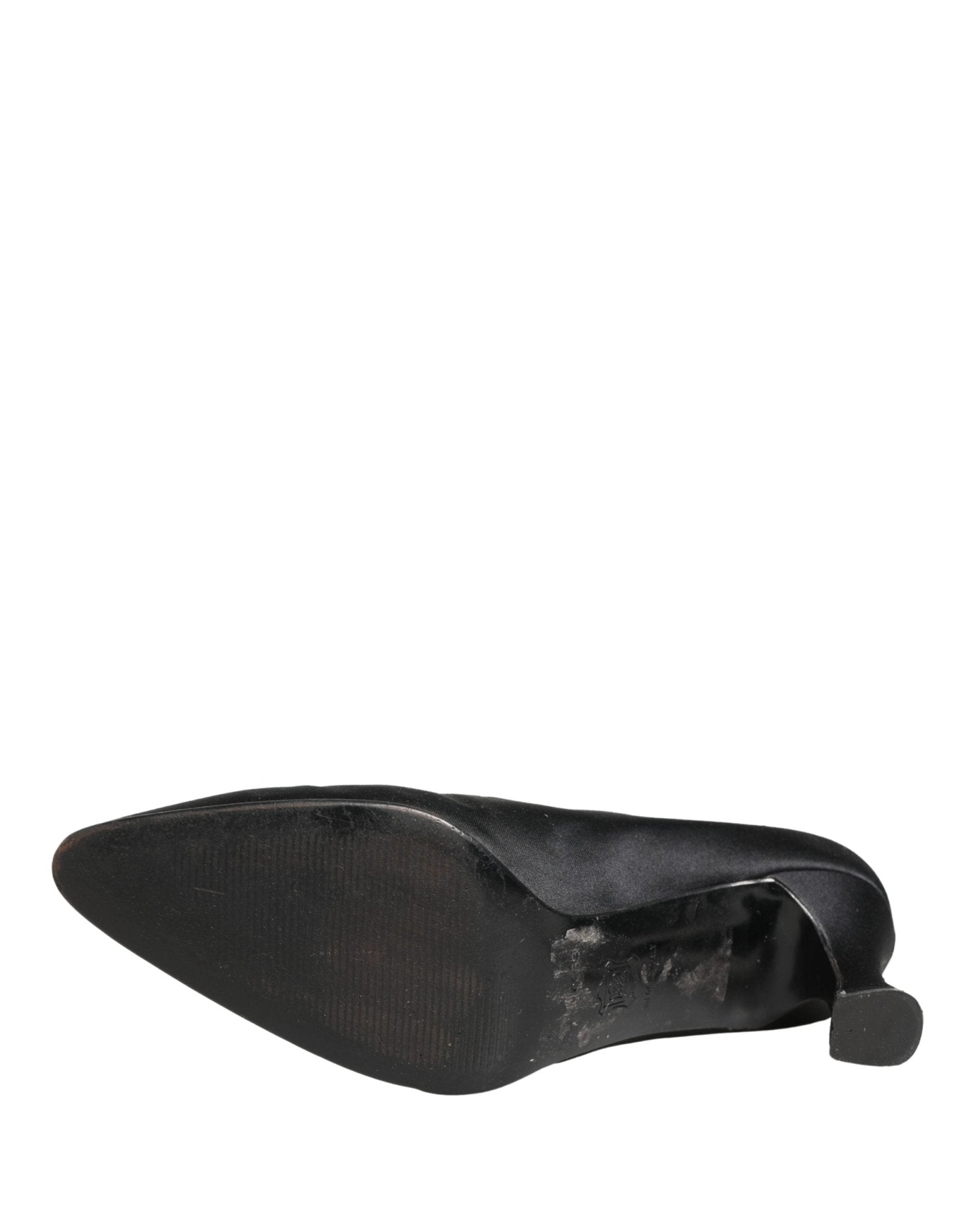 Dolce & Gabbana Black Satin Mary Jane Pumps Shoes - RIMODA