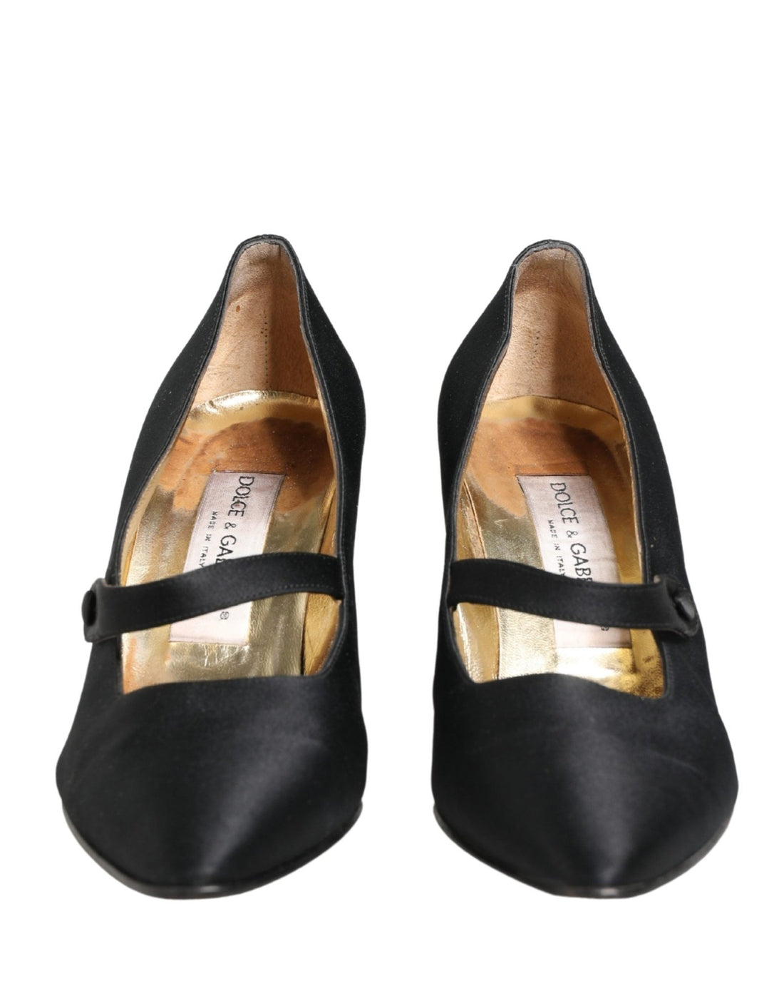 Dolce & Gabbana Black Satin Mary Jane Pumps Shoes - RIMODA