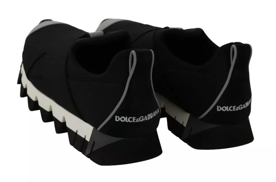 Dolce & Gabbana Black Shark Neoprene Stretch Sneakers Shoes - RIMODA