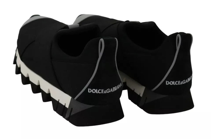 Dolce & Gabbana Black Shark Neoprene Stretch Sneakers Shoes - RIMODA