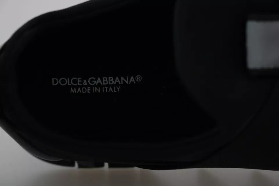 Dolce & Gabbana Black Shark Neoprene Stretch Sneakers Shoes - RIMODA