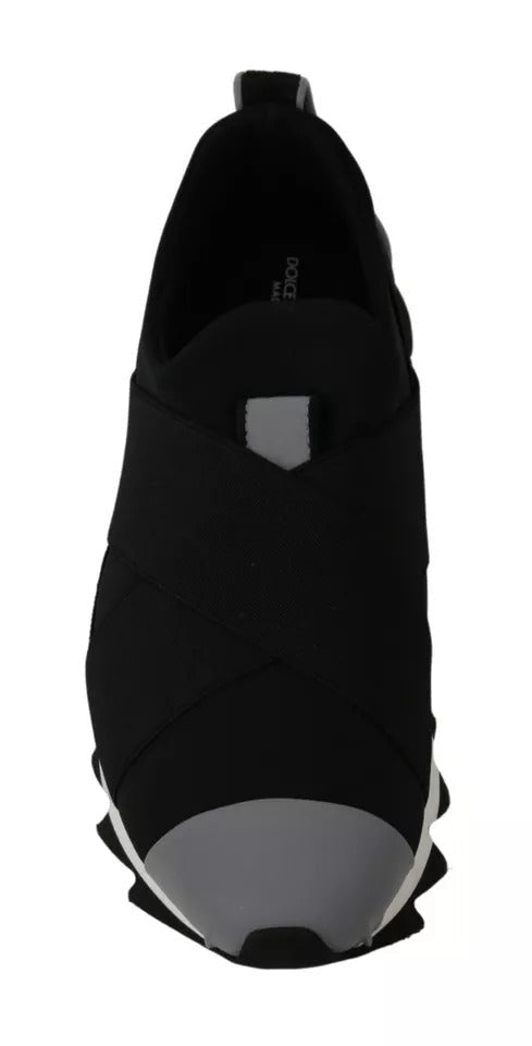 Dolce & Gabbana Black Shark Neoprene Stretch Sneakers Shoes - RIMODA