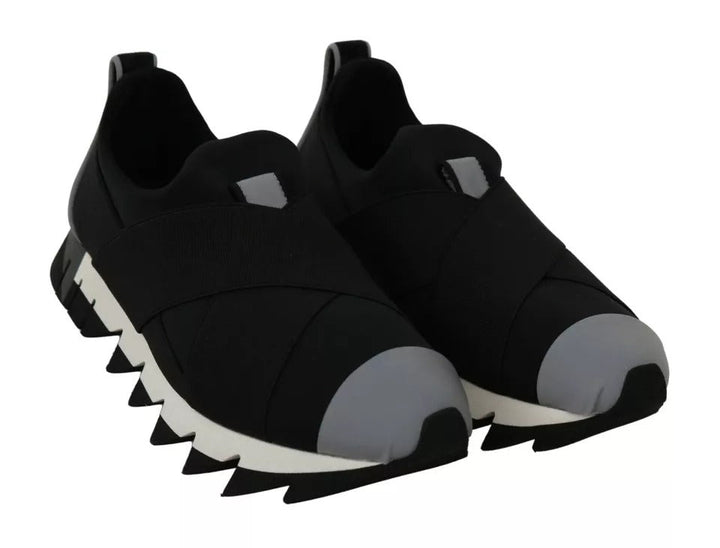Dolce & Gabbana Black Shark Neoprene Stretch Sneakers Shoes - RIMODA